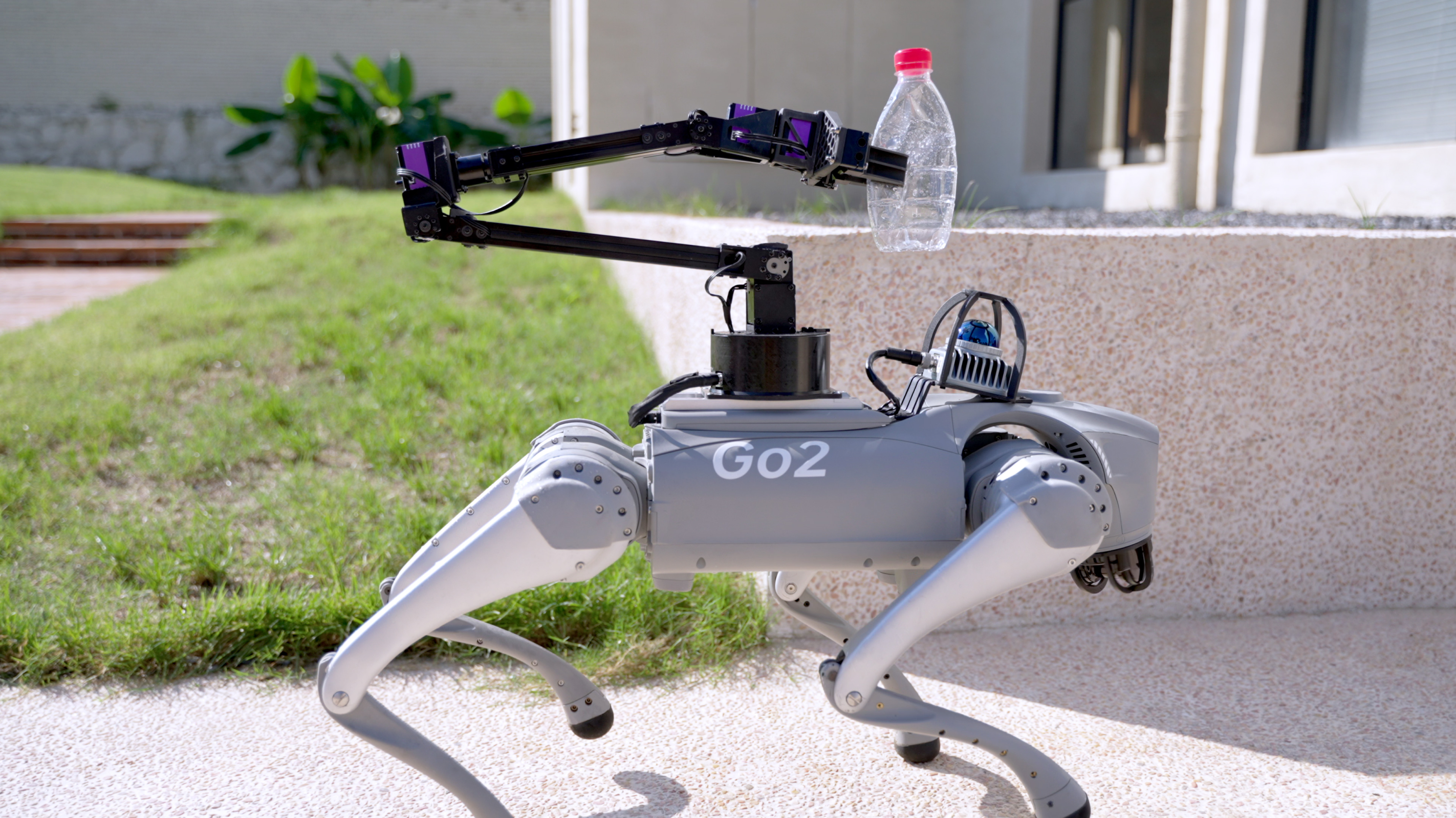 The Unitree GO2 edu with 100 tops Jetson orin from NVIDIA is operating tasks with the robotic servo arm and navigating autonomously with the mid360 lidar from livox
