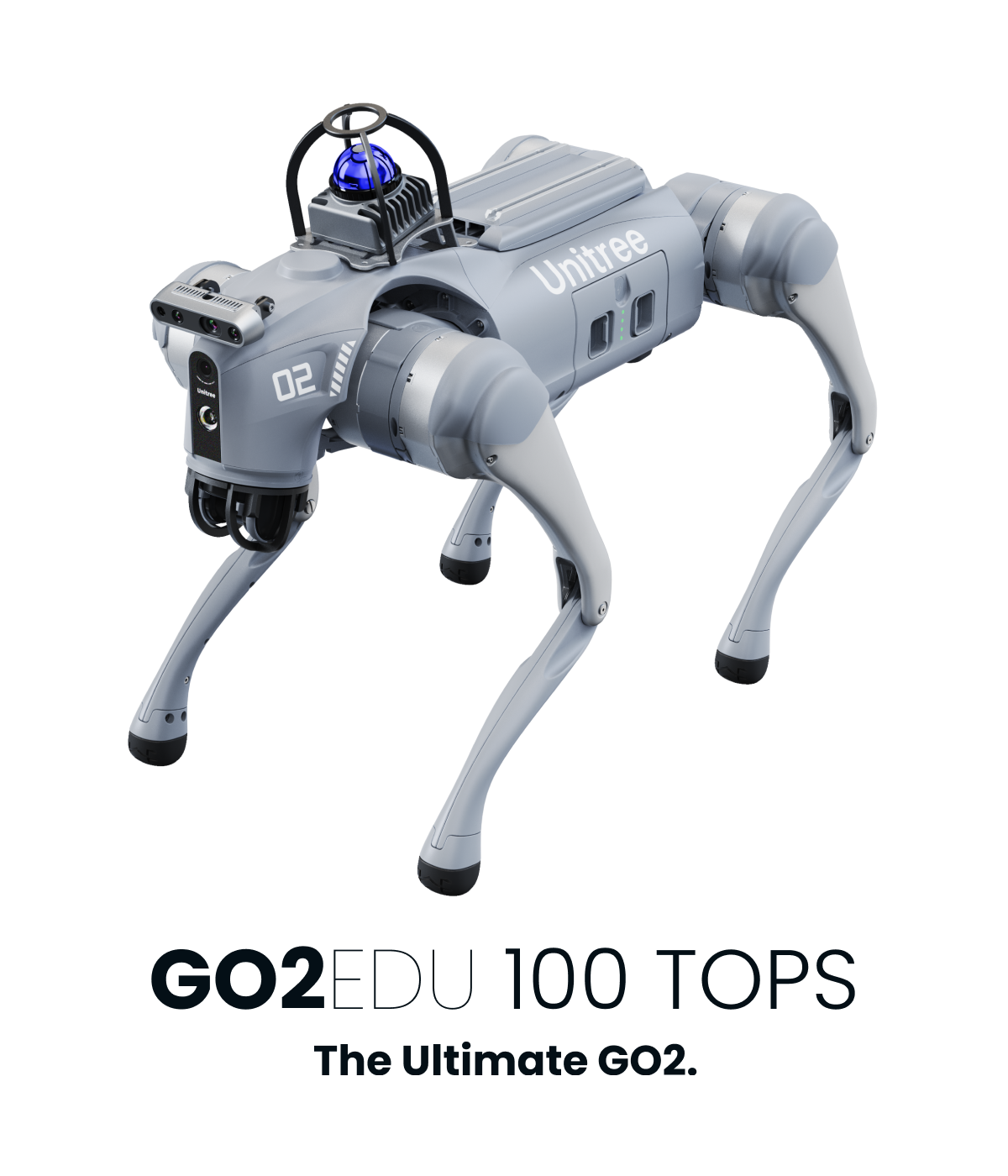 the go2 edu in the 100 tops version is available with the depth sensor, Jetson orin NX or NEO, and can be equipped with the mid 360 lidar unit from livox