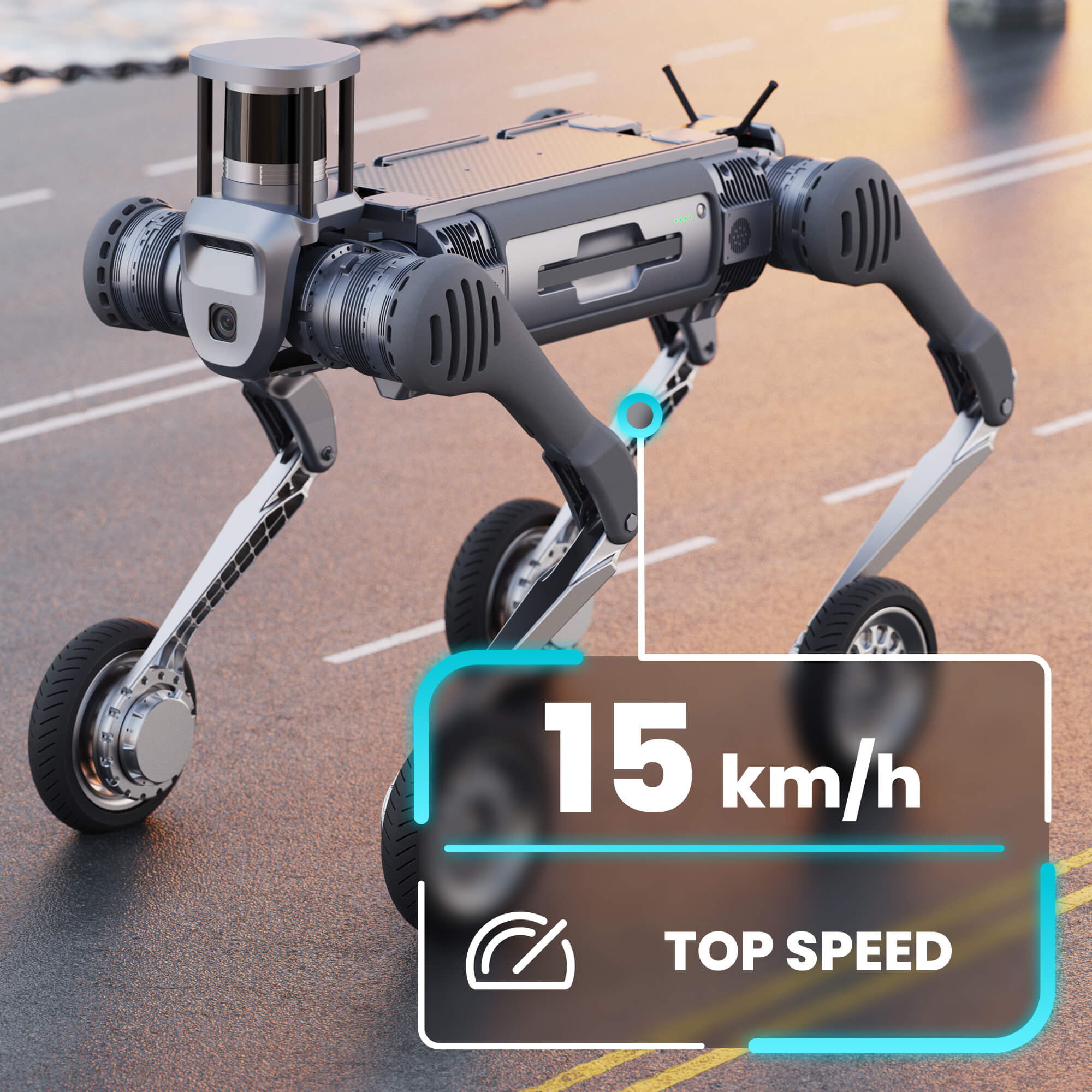 Unitree B2 - W Industrial Quadruped Robotic Dog with Wheels - RoboStore