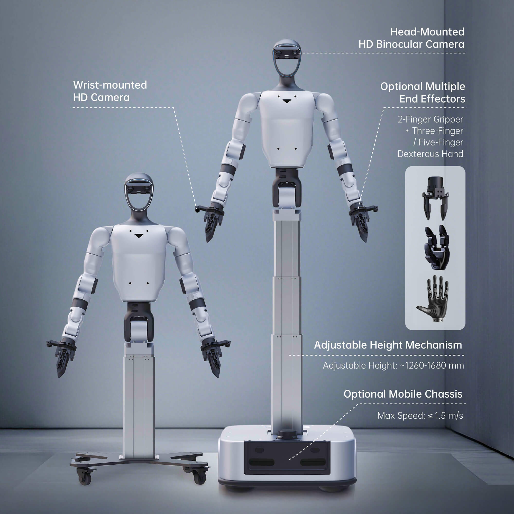 Unitree G1 - D Standard — Fixed - Base Dual - Arm Humanoid Robot - RoboStore