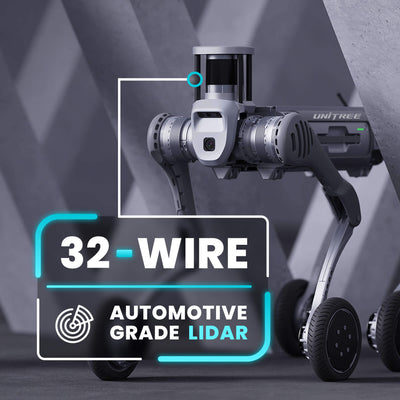Unitree B2 - W Industrial Quadruped Robotic Dog with LiDAR and Wheels - RoboStore