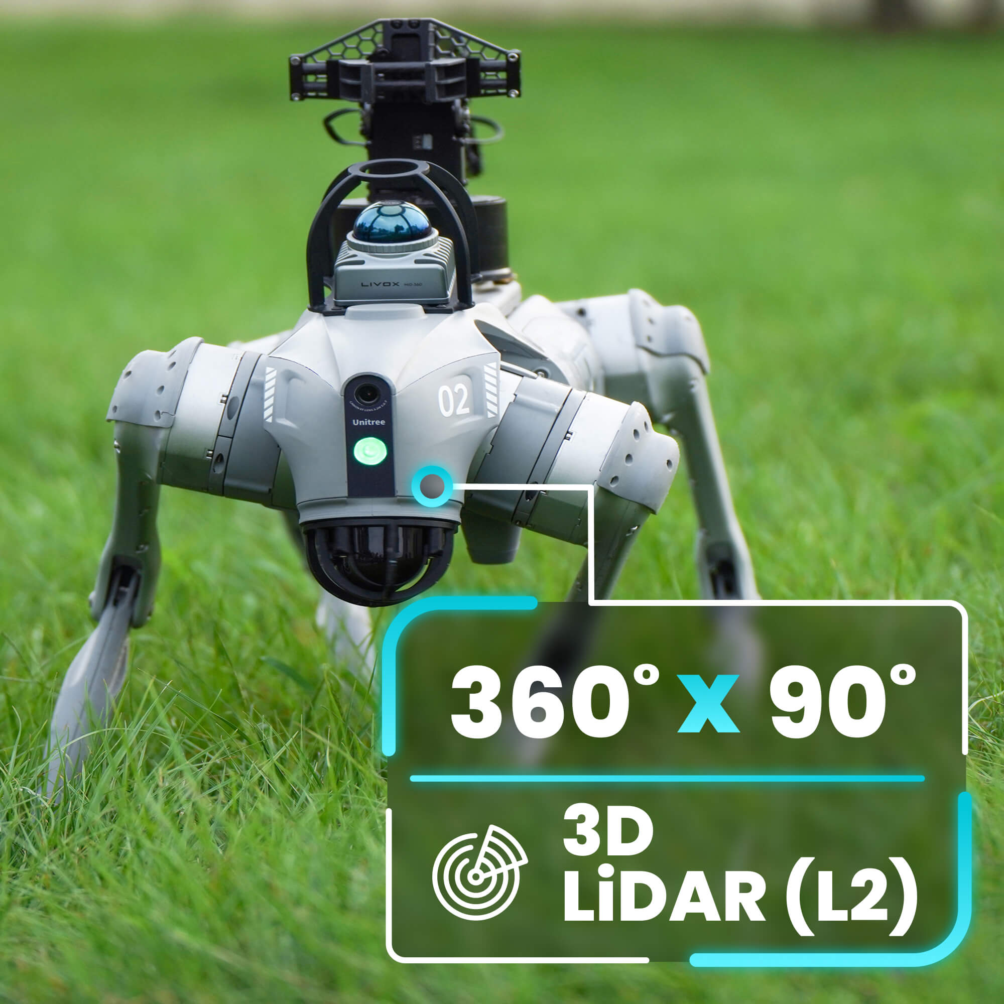 Unitree Go2 EDU+ (w/MID - 360 LIDAR) AI Quadruped Robot Dog - RoboStore